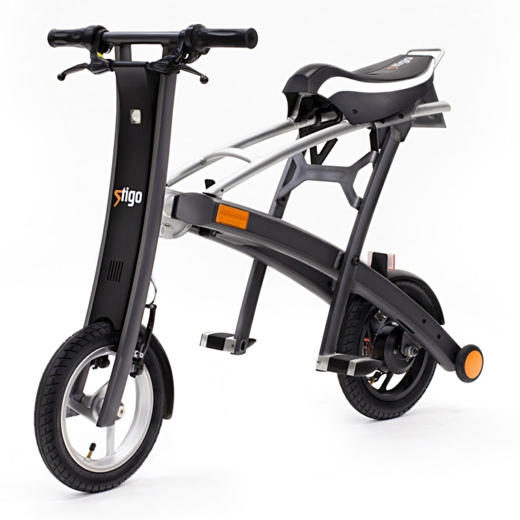 Electric bike Stigo product photo showing full frame design and saddle