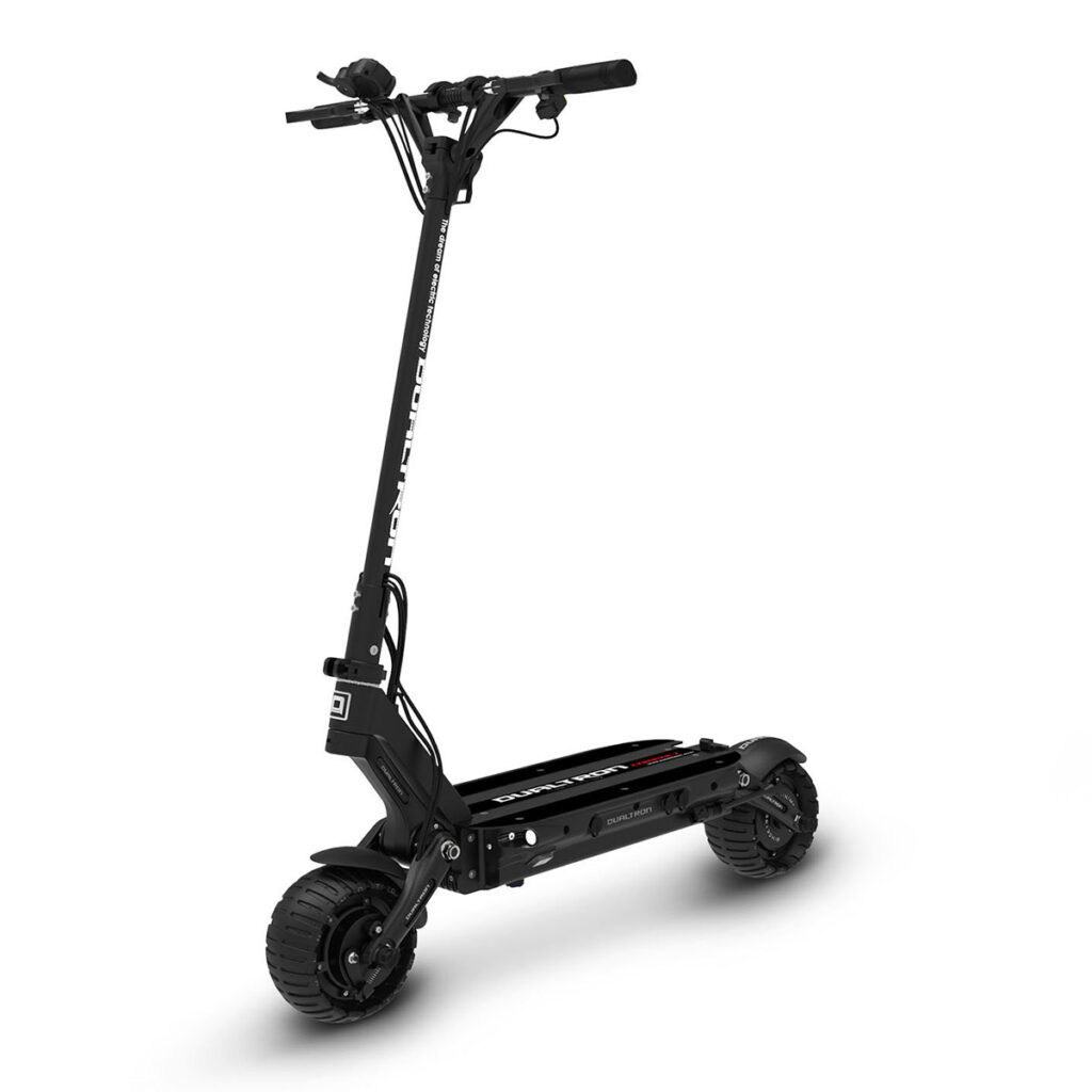 Electric scooter Dualtron Compact – high-performance urban scooter with dual motors and robust frame, side profile on white background