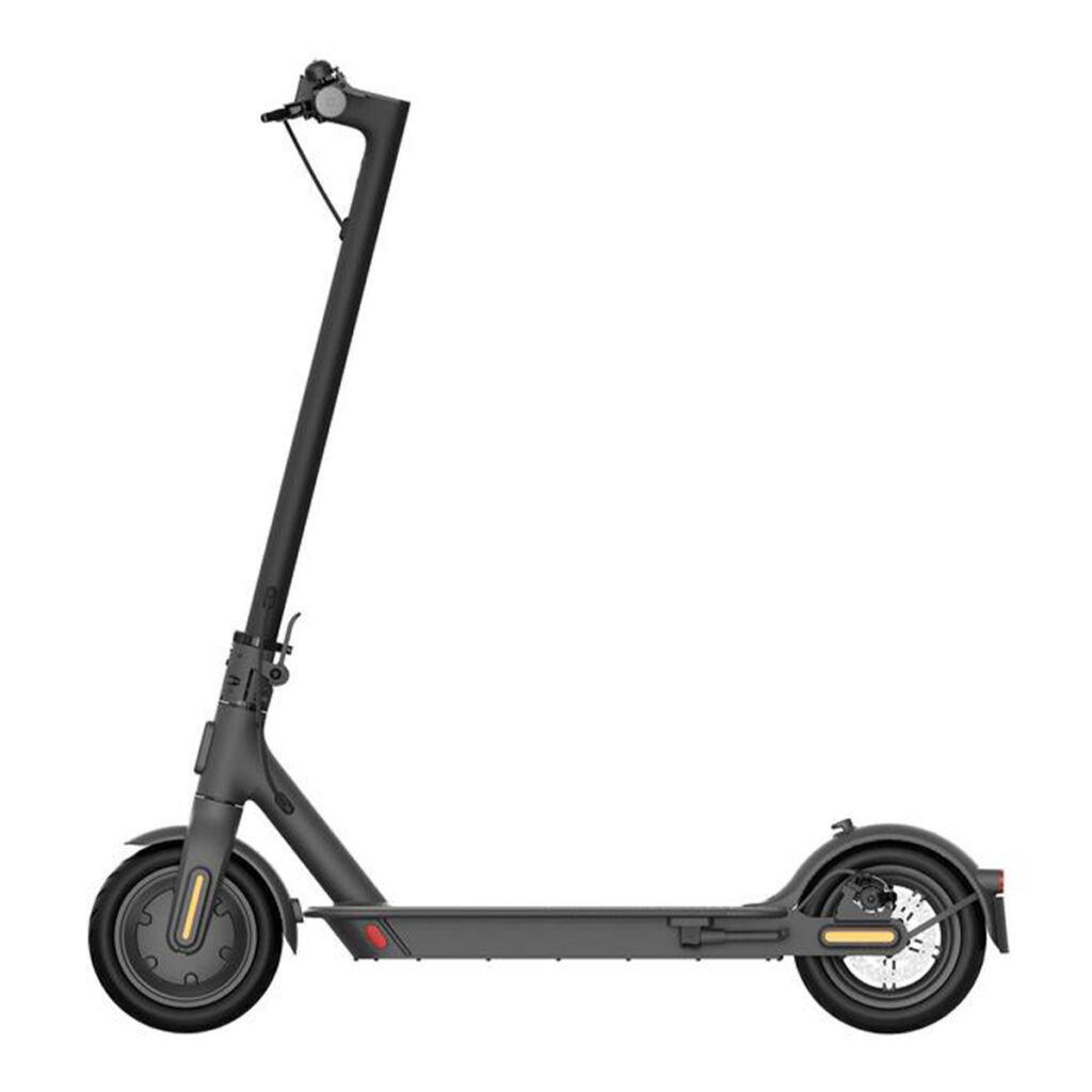 Image of Electric scooter Xiaomi S1 on white background viewed from the left side