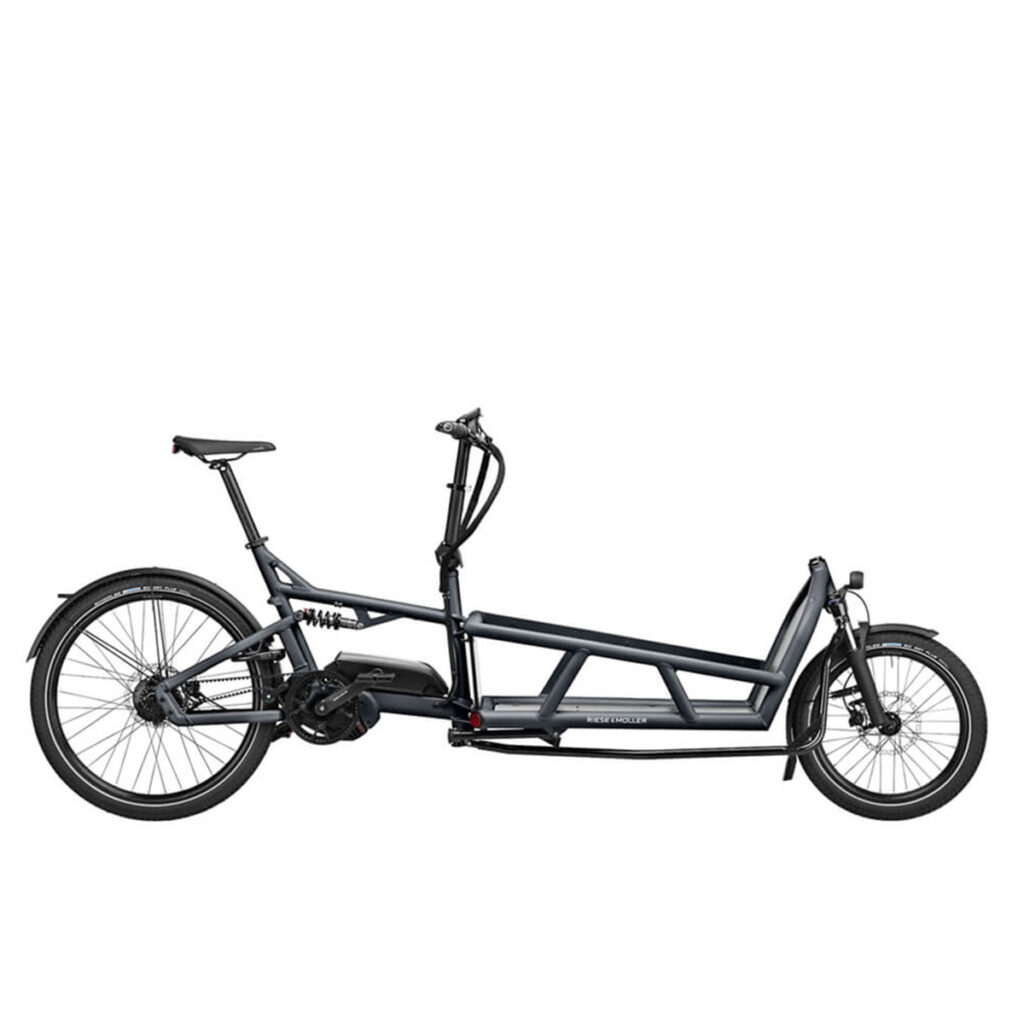 Full side profile of Riese & Müller Load 75 Vario electric cargo bike