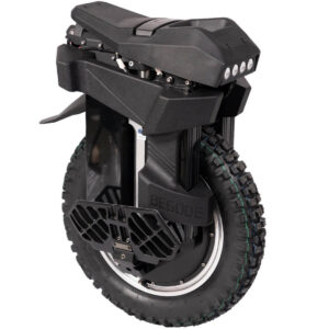 Side angled view of black Begode T4 unicycle