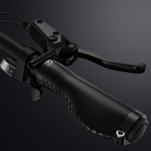 Close-up of the Engwe X26 electric bicycle's handlebar.