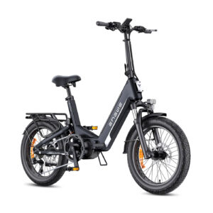 Front right side view of the black ENGWE L20 3.0 Pro electric bike.