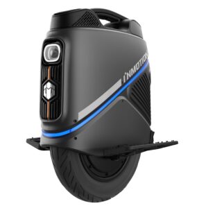 Front left side view of the InMotion V9 unicycle.