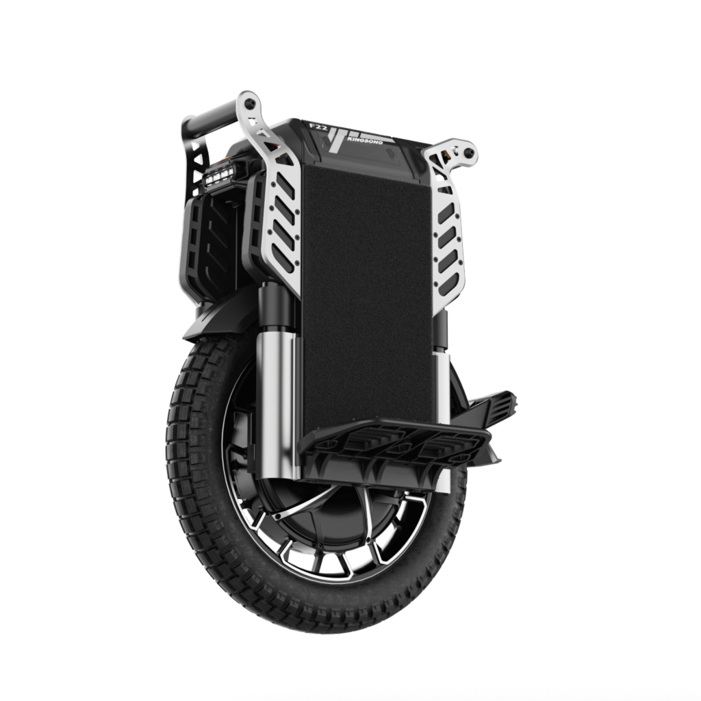 Front side angled view of the Kingsong F22 Pro unicycle.