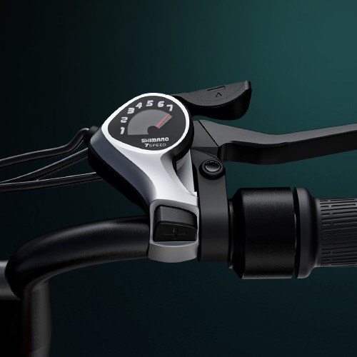 Close-up image of the Engwe M20 electric bike gear system