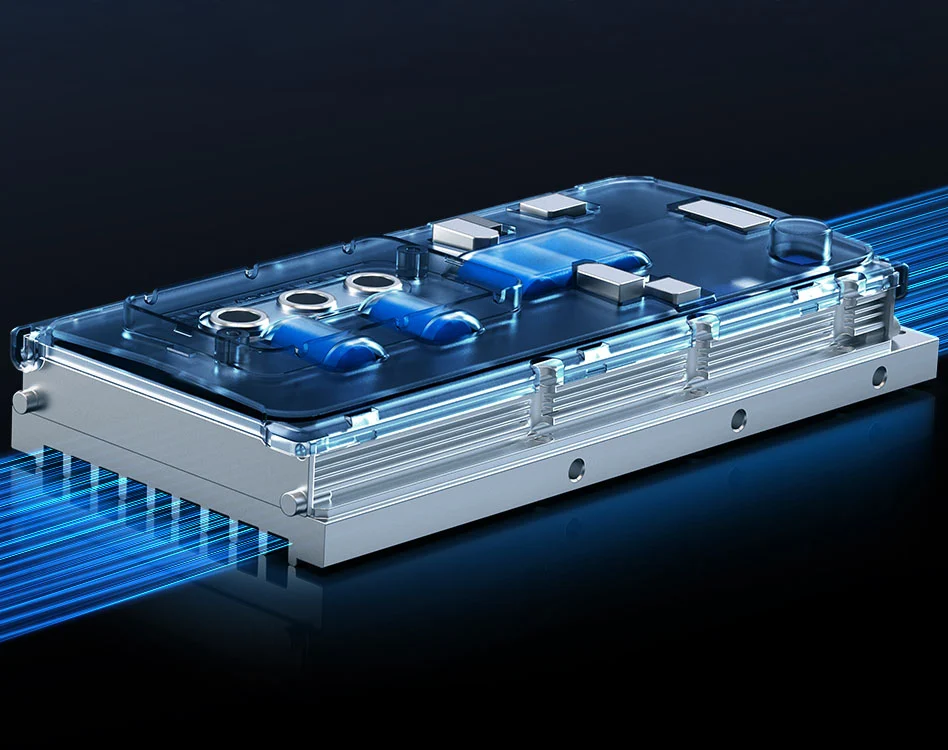 Close-up of the illustrated Inmotion V9 electric unicycle's raptor controller.