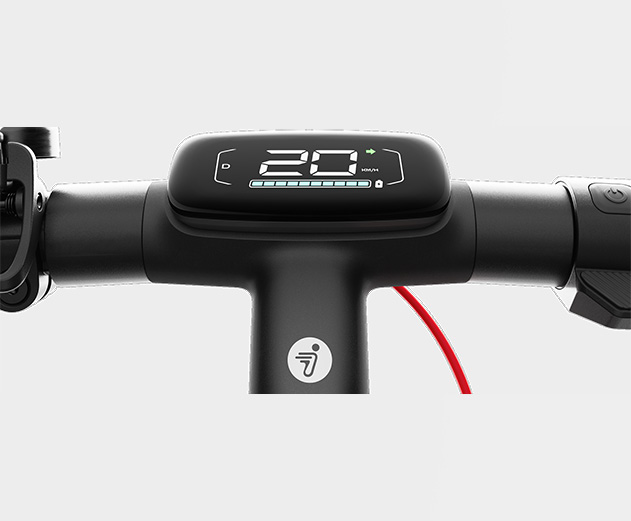 Illustrative image showing the Segway-Ninebot E3 Pro E electric scooter's display.