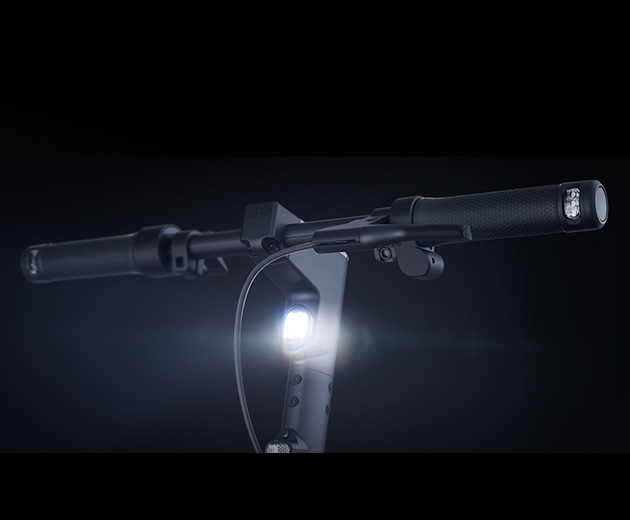 Image showing the Segway-Ninebot MAX G2 E electric scooter's front light.