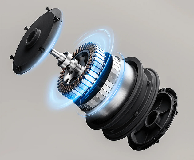 Illustrative image of the Xiaomi 5 electric scooter's motor.