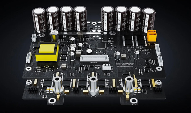 Close-up image of the Kingsong F22 Pro electric unicycle's controller.