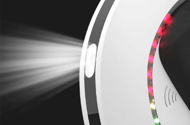 Close-up image of the Kingsong KS-16S electric unicycle's headlight.