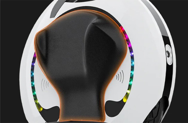 Close-up image of the Kingsong KS-16S electric unicycle's power pads.