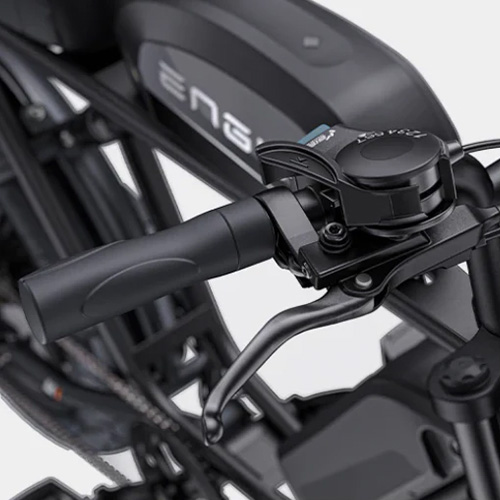 Close up of the ENGWE M1 electric bike braking system